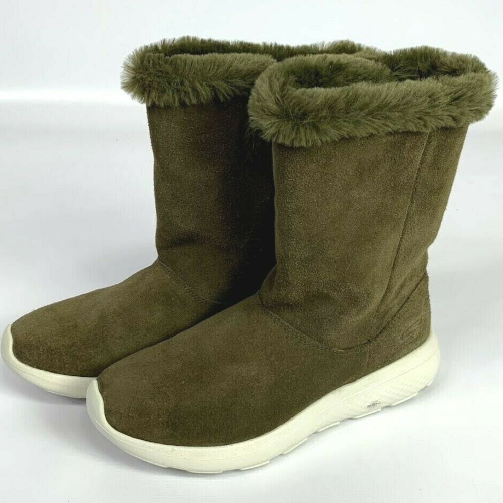 Skechers On the Go City 2 Boots Olive Size 7 EUC